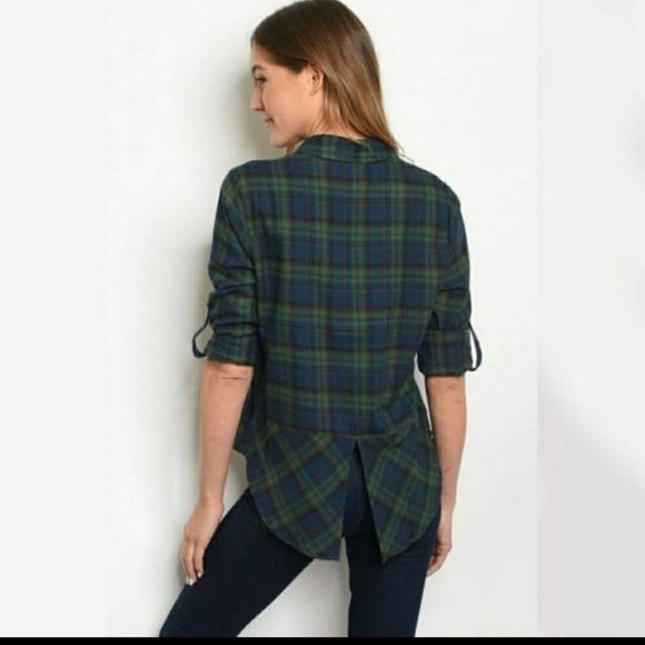 Plaid Tunic Shirt - Picture 2 of 2